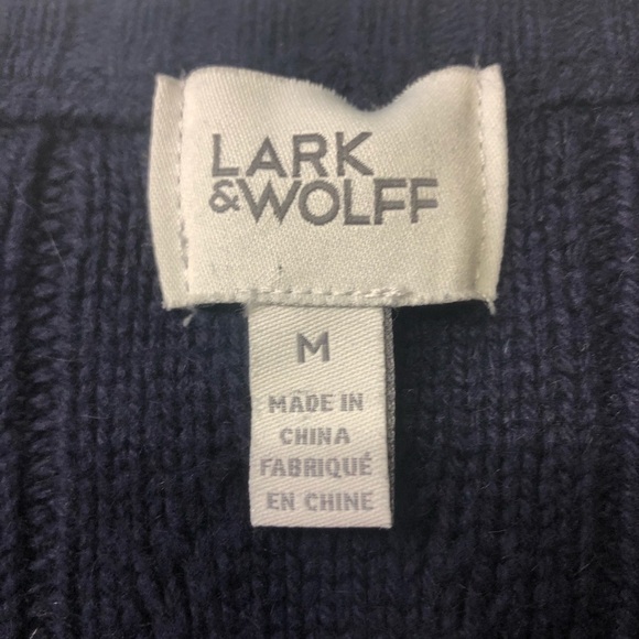 UO Lark & Wolff Cable Knit Open Front Vest, size M - Picture 6 of 7
